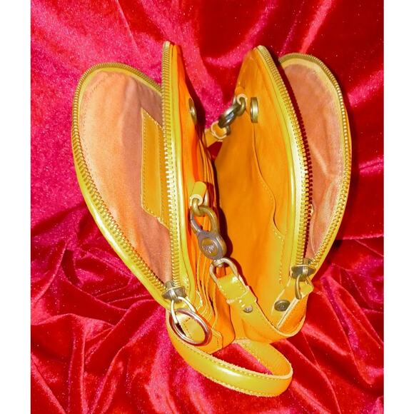 Giorgio Del Re Genuine Leather Saddle Crossbody Handbag Italian 9x7.5" - Picture 9 of 11